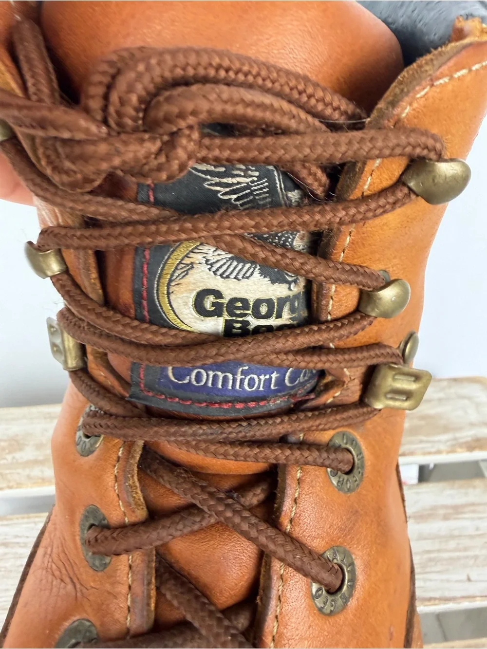Georgia Boot Men's leather Farm and Ranch Waterproof Boots size 10